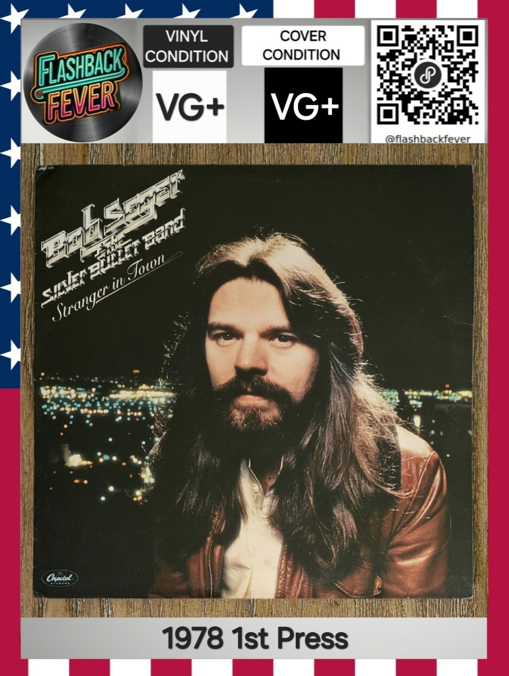 BOB SEGER•Stranger in Town•May 15, 1978 US (#SW-11698) Capitol L.A. Pressing
